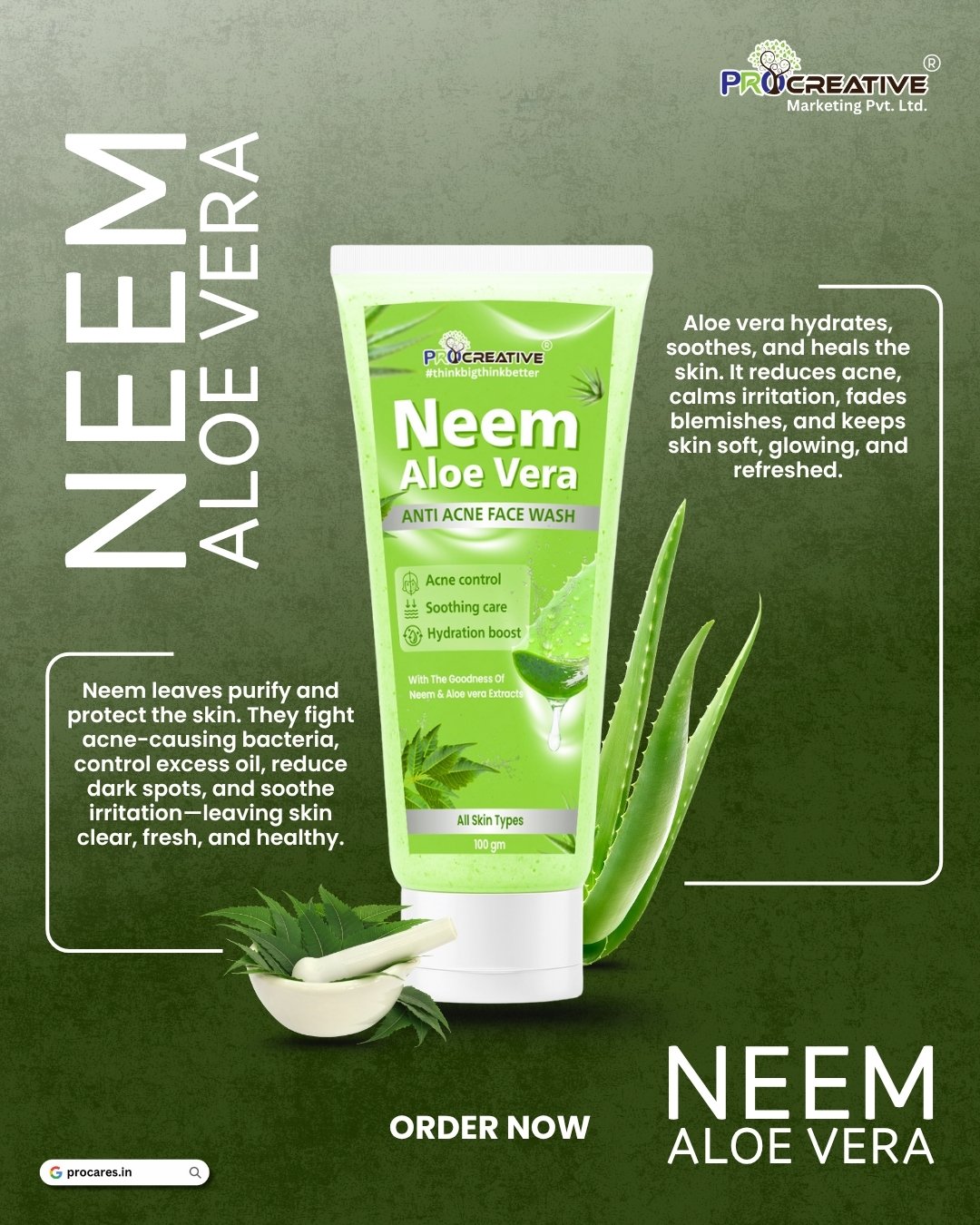 NEEM & ALOEVERA ANTI ACNE FACE WASH